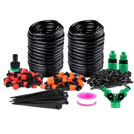 30m plantehave drypvandingssystem slange spray vanding sprinkler diy kit