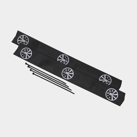 Copertura protettiva / protezione per cima Protect Set Blackr, poliestere, protezione antiusura per cima Ø8 - 16 mm, nero + 4 fascette