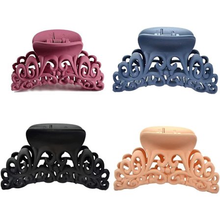 Set med 4 Tjocka Hårclips Stora Halksäkra Klorclips Stora Hårclips