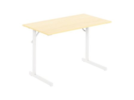 DENORD DESIGN Fällbord 1200x500x715x18 björk/vit - Lyreco - Kontorsmöbler och inredning - Bord och hurtsar - Fällbord