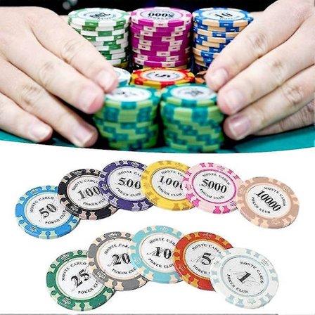 Pokerchip Mahjong Texas Hold'em Pokerchip High End Spelkort Kasinotillbehör-jc{h}