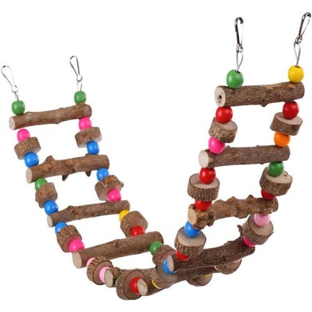 Fugletilbehør Papegøyehuske i tre, 10x50 cm