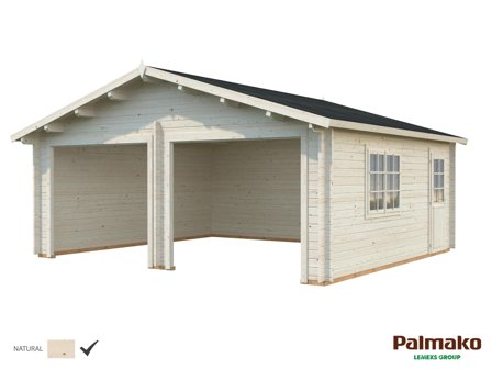 Palmako Roger Garage 29,3 m²/inv. 28,4 m², utan port, obehandlad, Stugor & förråd