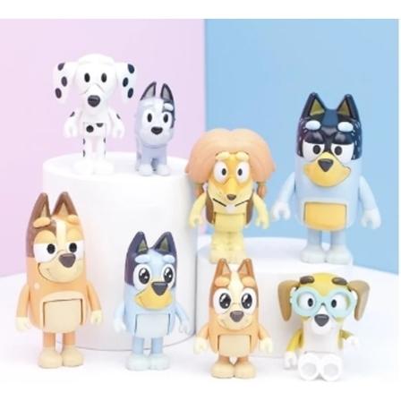 Cartoon Animation Bluey Lektid Leksaker Modellfigurer Barnleksak 12 ST