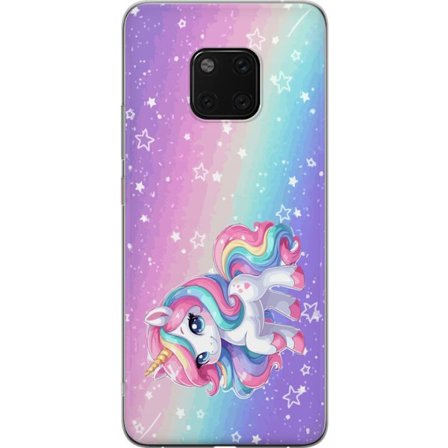 Yhteensopiva Puhelinkuori Huawei Mate 20 Pro Stitch polaroid-kehyksissä sinisillä pastellisävyillä ja suloisilla ilmeillä kollaaseissa sydämillä