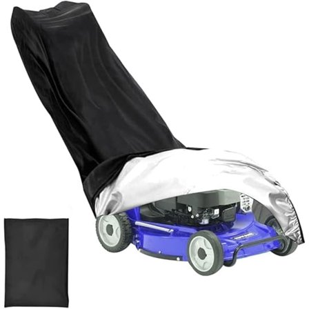 (193 x 64 x 112 cm) - Sort plæneklipperovertræk, 210D Oxford støvtæt overtræk med spænder, snøre og opbevaringstaske