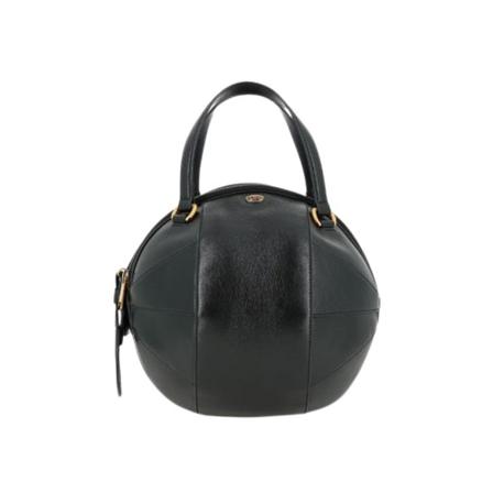 Gucci Vintage Pre-obned grained leather Tas , Zwart , Dames , Maat: ONE Size Vintage Tassen