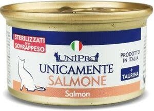 Unipro Unicamente Salmone Cibo Umido Gatti Adulti Sterilizzati