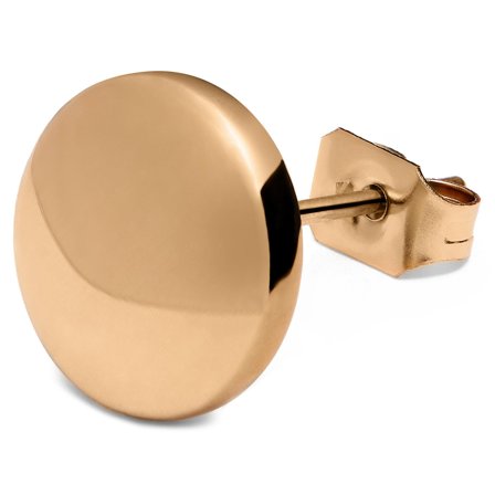 10mm Rosenguldfarvet Button Stud Ørering til mænd
