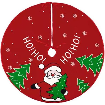 60 cm julgransmatta, röd julgransmatta, juldekoration