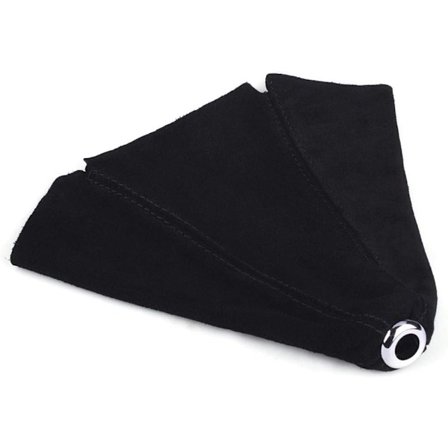 Ruskind læder gearmanchet med rød syning manuel eller automatisk gearstangsdæksel til de fleste køretøjer, rød