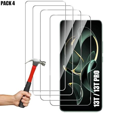 [4 delar] Härdat glas för Xiaomi 13T - 13T Pro - Genomskinligt skärmskydd mot repor