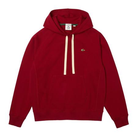 Lacoste Live Loose Fit Cotton Fleece Hoodie röd, Herr, Herr, Storlek: L