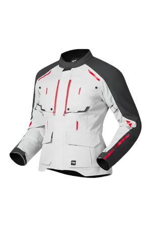 Motorradjacke Richa Taurus Damen Grau/Rot XL