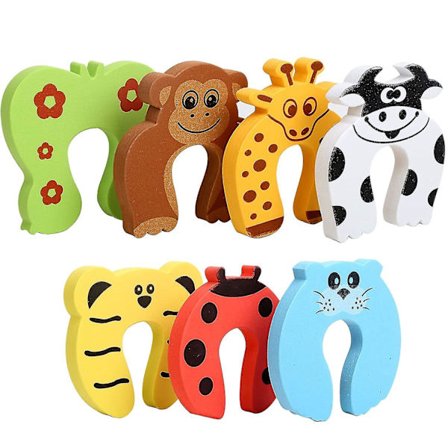 7st Finger Pinch Guard, Cartoon Animal Door Stop Soft