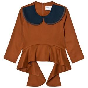Wolf & Rita Rust and Dark Blue Teresa Blouse 4 Years - Tops - 4 years - Orange