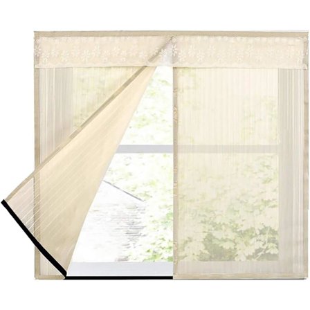 Selvklebende usynlig magnetisk skjerm for vinduer, magnetisk skjermdørgardiner for hjemmet (B