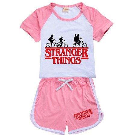 11-16 år Kids Stranger Things Kortärmad T-shirt Shorts Set