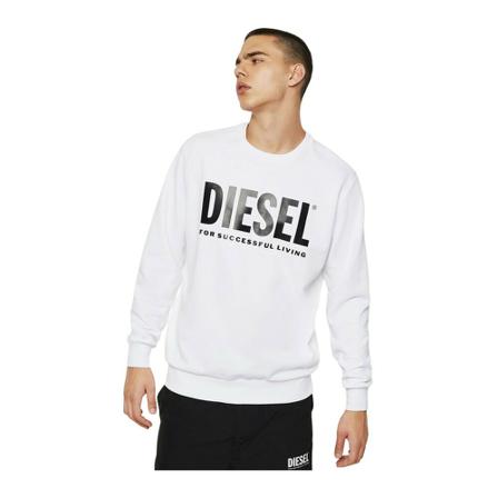 Diesel Felpe 00Swfh 0Bawt S-Gir-100 , Wit , Heren , Maat: M Hoodies & sweatvesten