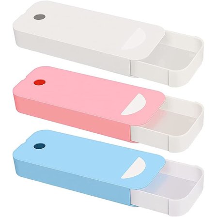 3 dolda lådförvaringslådor, osynlig förvaringslåda under skrivbordet, förvaring under skrivbordet, självhäftande