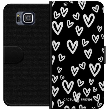 Yhteensopiva Lompakkokotelo Samsung Samsung Galaxy Alpha Cactus and Friends - Handdrawn Love Chaos