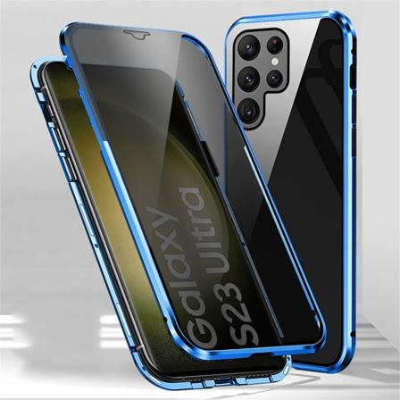 sekretess doubelfodral för Samsung S23 blå blå