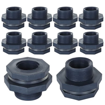 10 STK PVC skotfitting vandtankkonnektor dobbeltgevind
