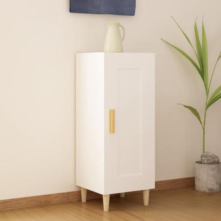 Vidaxl Skänk Vit 34,5x34x90 Cm Konstruerat Trä Vit
