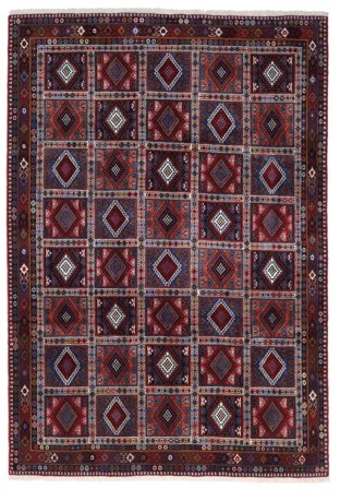 200X290 Tapis Yalameh D'orient Rose Foncé/Rouge Foncé (Laine, Perse) Carpetvista