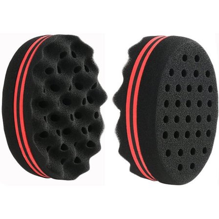 Sett med 2 stk. Svamp Twist Curl Svampbørste for Afro Flette Hårstil Twist Krøller