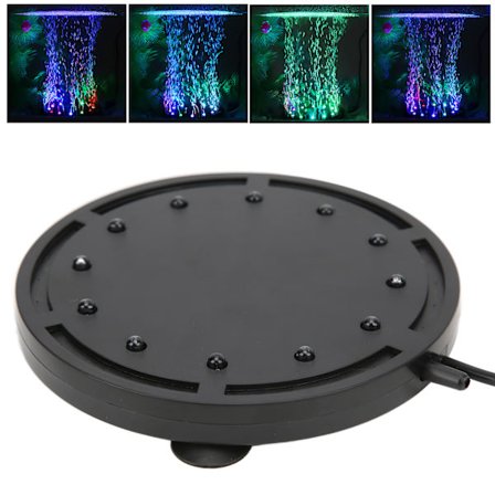 Q12 Akvarium Bubbellampa Akvarium Landskapsarkitektur LED Dykarlampa Syreberikningsplatta 100‐240V EU-kontakt