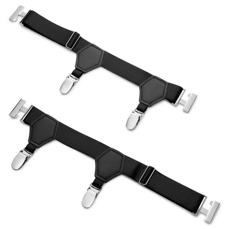 Kleos | Sort Strømpeholder Med Sølvfarvede Spænder til mænd