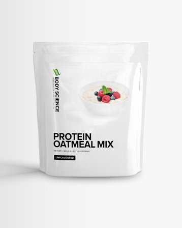 4 x Proteingröt - 1 kg - Cinnamon Bun - Body Science Protein Oatmeal Mix - Havregrynsgröt i micro, Grötmix protein