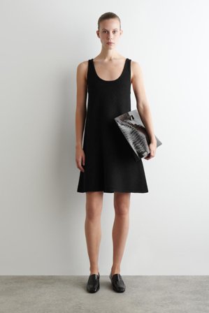 COS Frauen Minikleid Aus Kochwolle In A Linie in Schwarz