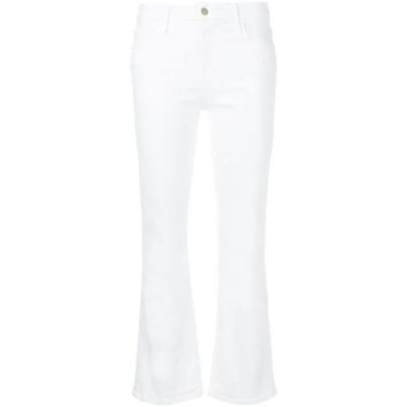 Frame, LE Crop Mini Boot Jeans Wit, Dames, Maat:W27