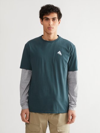 Klättermusen Runa Rain Mouse SS T-shirt Herr - Dark Deep Sea - Men's - L