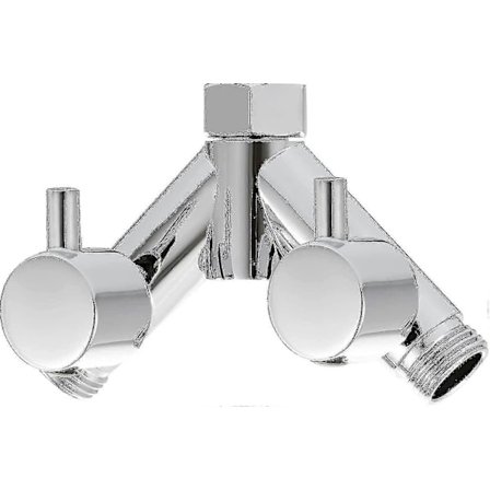 Messinki Suihkun Ohjausventtiili 2-tie Y-jakaja 1/2 Tuumaa Suihkuletkulle Ja Suihkupäälle Kromi