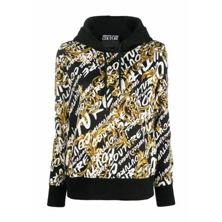 Versace Jeans Couture, Hoodies Zwart, Dames, Maat:S