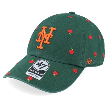 47 Brand - New York Mets MLB 47 Clean Up Dark Green Dad Cap Unconstructed Green Cap - MLB @ Hatstore