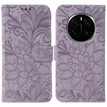 Yhteensopiva Honor Magic7 Pro 5G -kotelon pitsikukkien PU-nahkainen lompakkopuhelimen suojus -lingling}