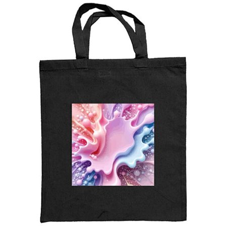 Stoffpose Pastell splash - Abstrakt motiv i rosa, blått og lilla toner