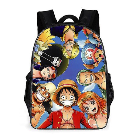 Anime One Piece Rygsæk til Børn Drenge Piger Udendørs Rejse Skoletaske Dagrygsæk Skuldertasker Rygsæk Gaver