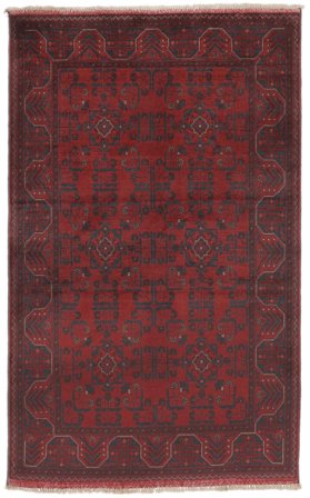 Afghan Khal Mohammadi Rug 125X197 Black/Dark Red Wool