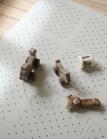 That's Mine Alva Foam Play Mat Print - White - 100X100X1CM