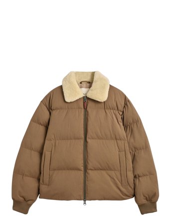 Padded Flannel Puffer Jacket Beige GANT