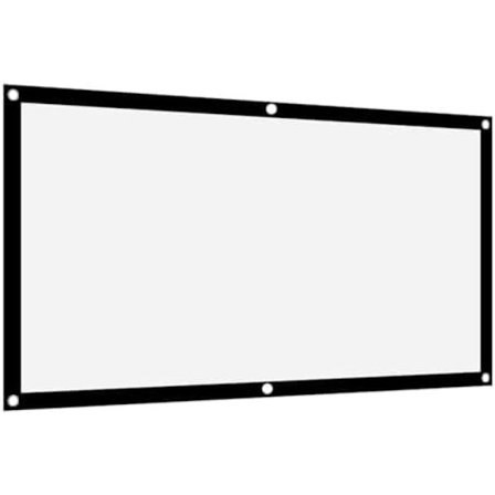 Projektionsduk - 60 tum Vikbar Projektor Antiskrynkla med svart kant 16:9 tjockare för hemmabio, konferens, utomhuscamping_yu