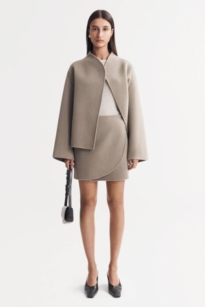 Soft Goat - Wrap Skirt - Cashmere skirt - S - Dark Sand