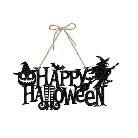Halloween Husdekoration Gyser Halloween Hængende Dør Have Skilte Udendørs Matches the image D