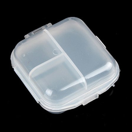 Dubbla lager 6 rutnät En veckas case Bärbar löstagbar tätning Medicin Pill Box Mini Reseförvaringslåda i plast