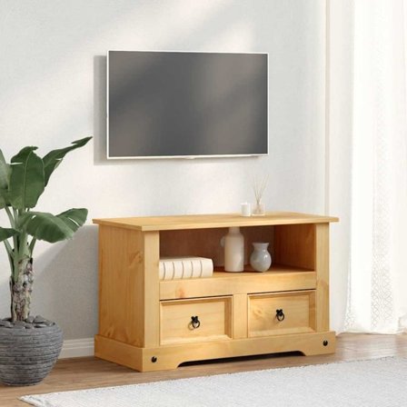 vidaXL TV-bänk mexikansk Coronastil furu 91x43x56 cm